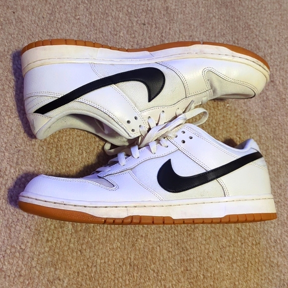 Rare limited releaseNike Dunk Low Canvas White Gum Black AA1056-100 men’s Sz 12 - Picture 2 of 8